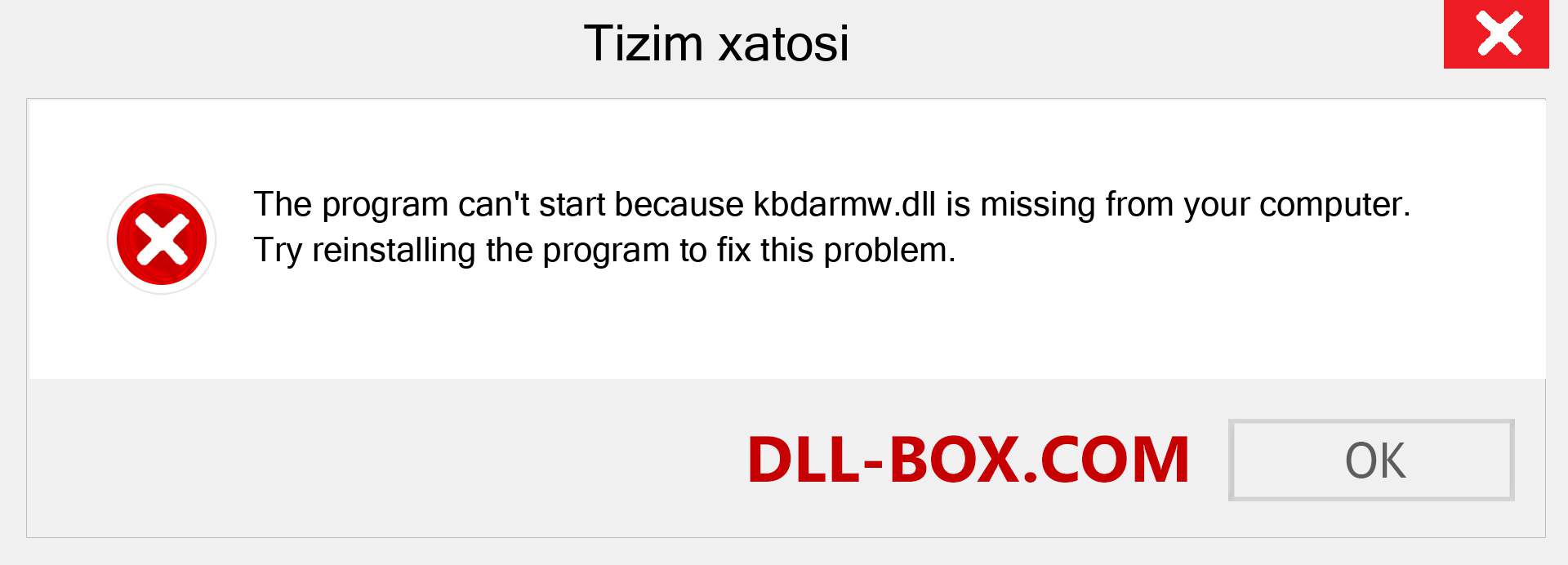 kbdarmw.dll fayli yo'qolganmi?. Windows 7, 8, 10 uchun yuklab olish - Windowsda kbdarmw dll etishmayotgan xatoni tuzating, rasmlar, rasmlar